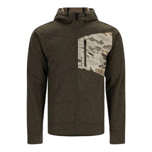 Fishwest Logo Simms CX Full Zip Hoody Men's in Dark Stone and Ghost Camo